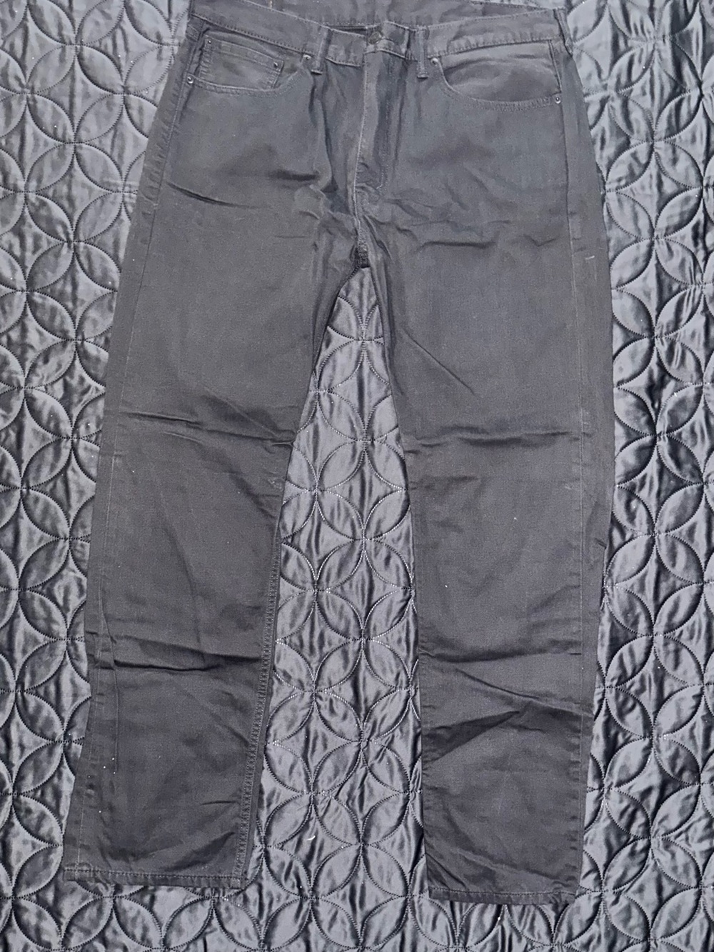 Levi's Black 505 Straight-Leg Jeans
